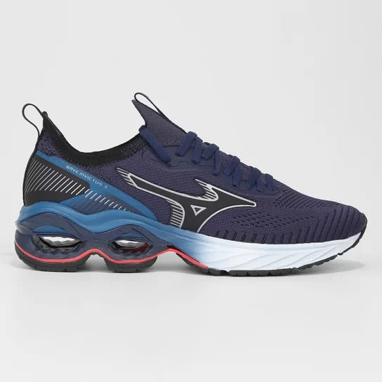 Tênis Mizuno Wave Invictus 3 Unissex Azul Escuro