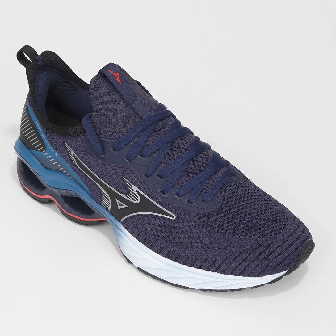 Tênis Mizuno Wave Invictus 3 Unissex Azul Escuro