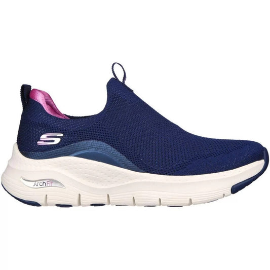 Tênis Skechers Slip On Feminino Arch Fit New Beauty Marinho